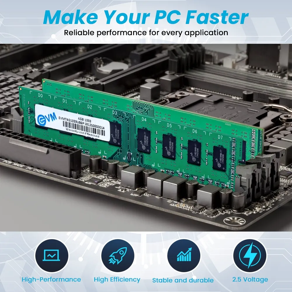 EVM Desktop Ram 4GB DDR3 1333Mhz view 5